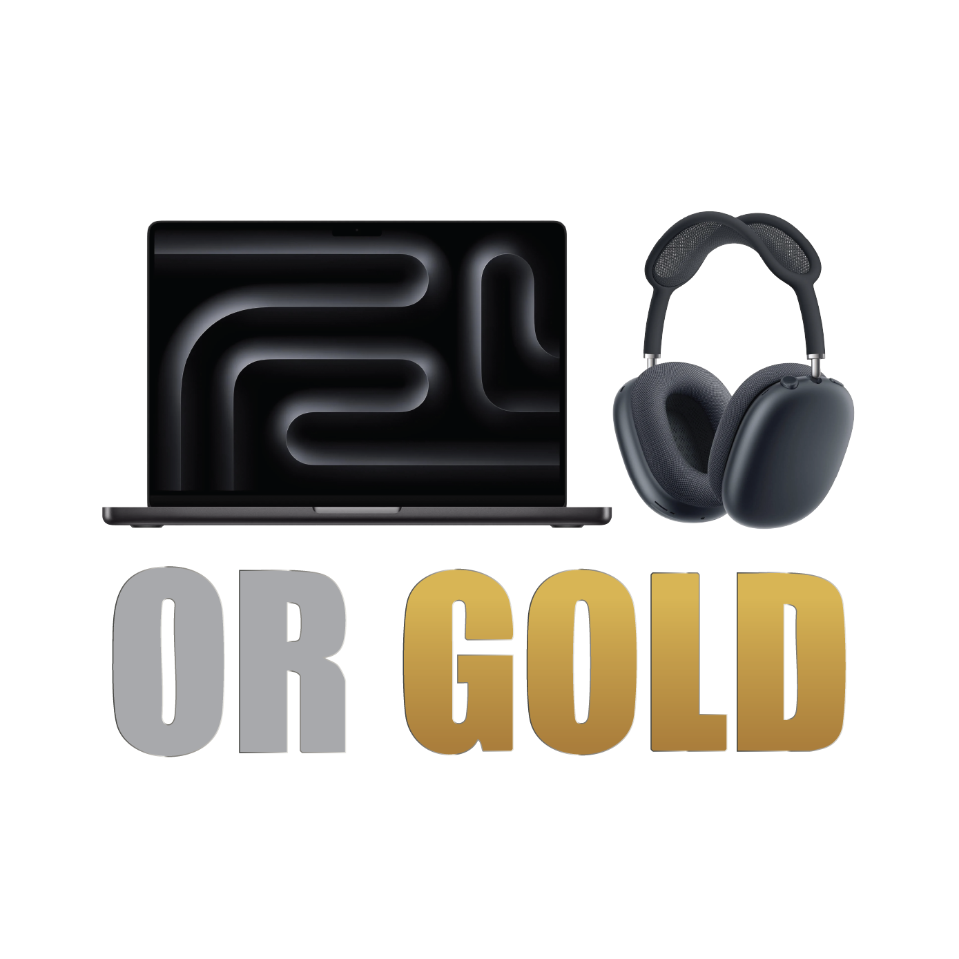 October 2025 Giveaway: MacBook Pro & AirPods Max Bundle OR Gold