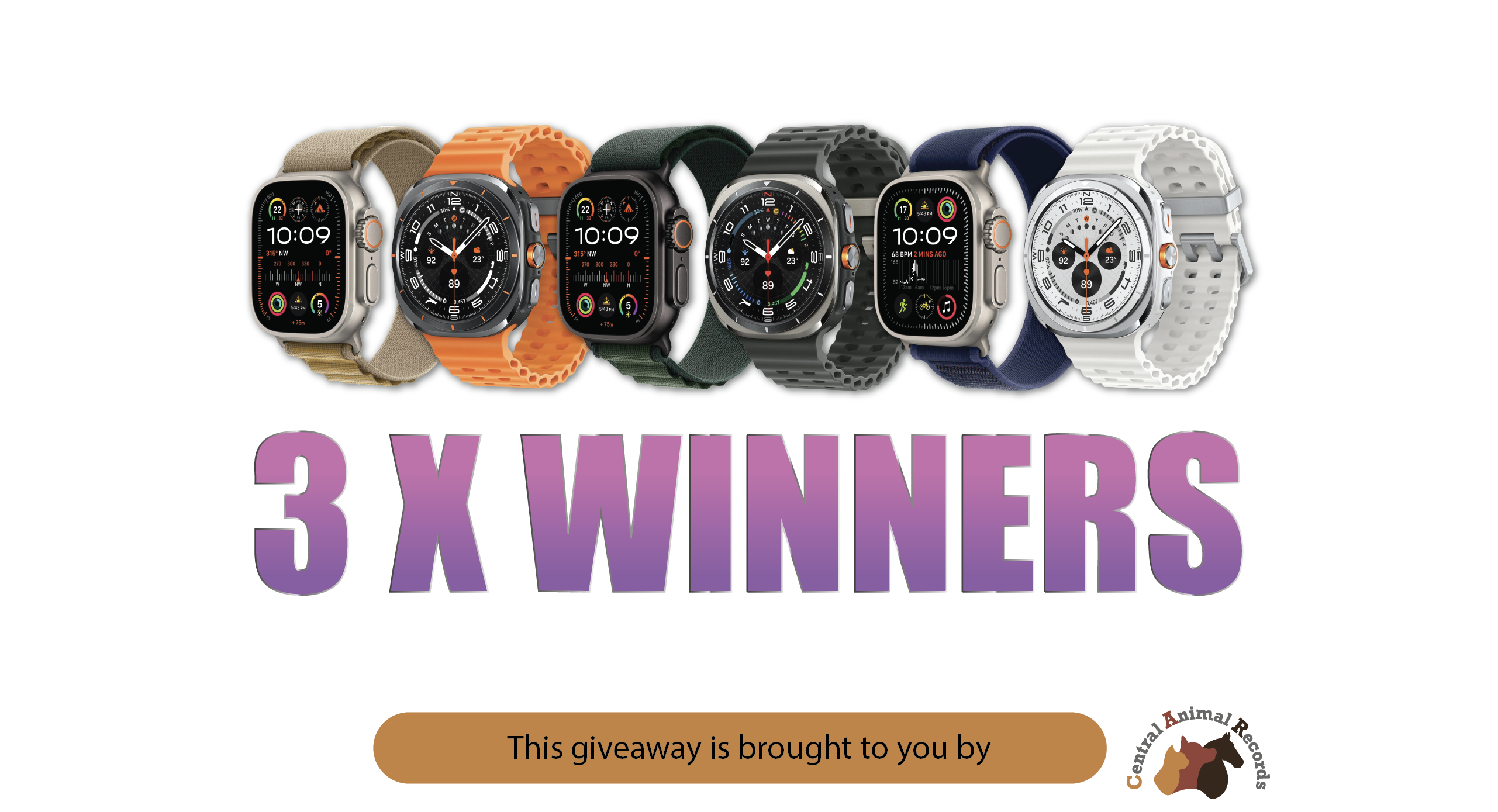 November 2025 Giveaway: Your Choice of Smart Watch (3 x Winners)